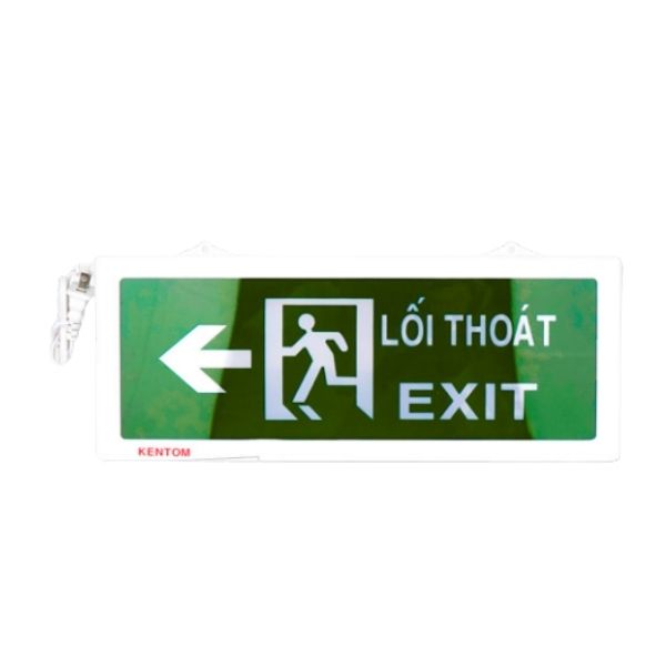 Đèn thoát nạn 1 mặt chỉ trái KENTOM