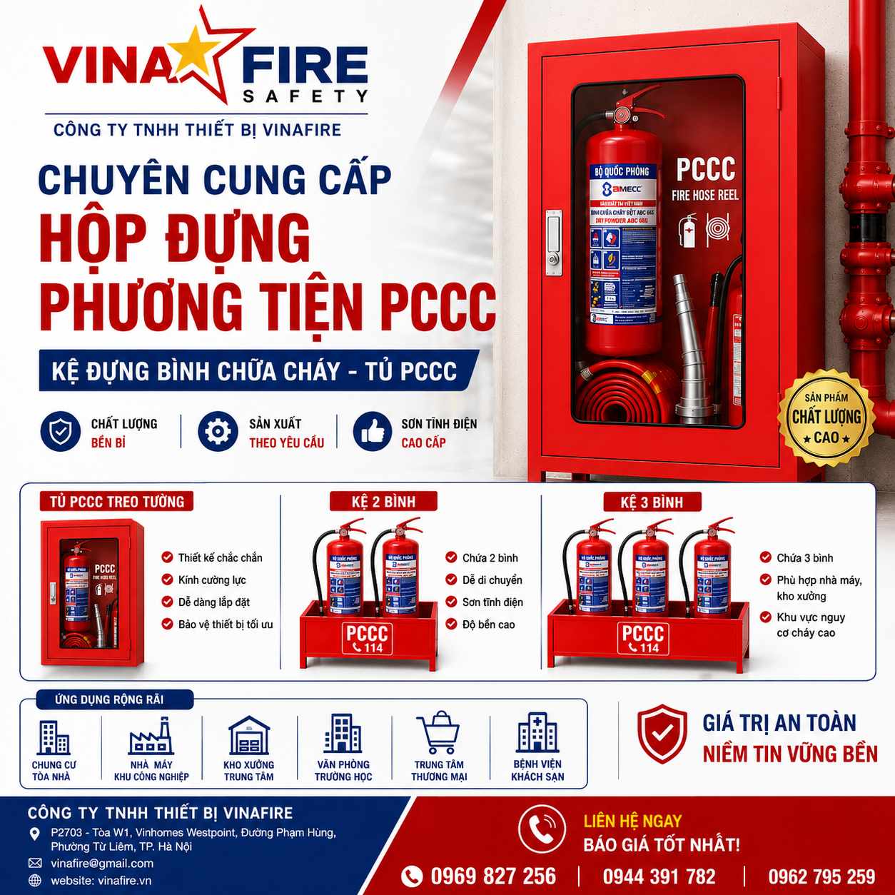 Hộp Đựng Phương Tiện PCCC – Giải Pháp Bảo Quản Thiết Bị Chữa Cháy An Toàn, Chuyên Nghiệp