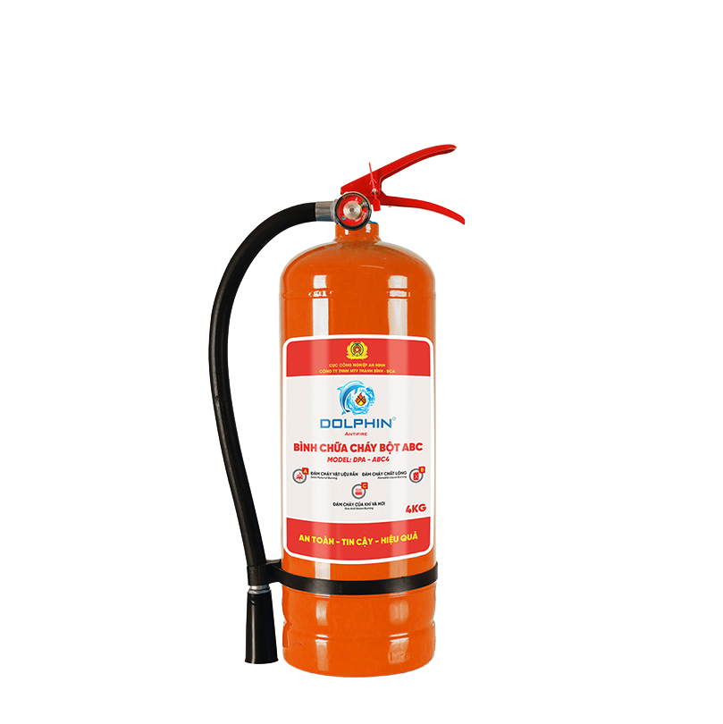 Bình chữa cháy bột ABC 8kg Dolphin DPA-ABC8 (Bộ Công An)
